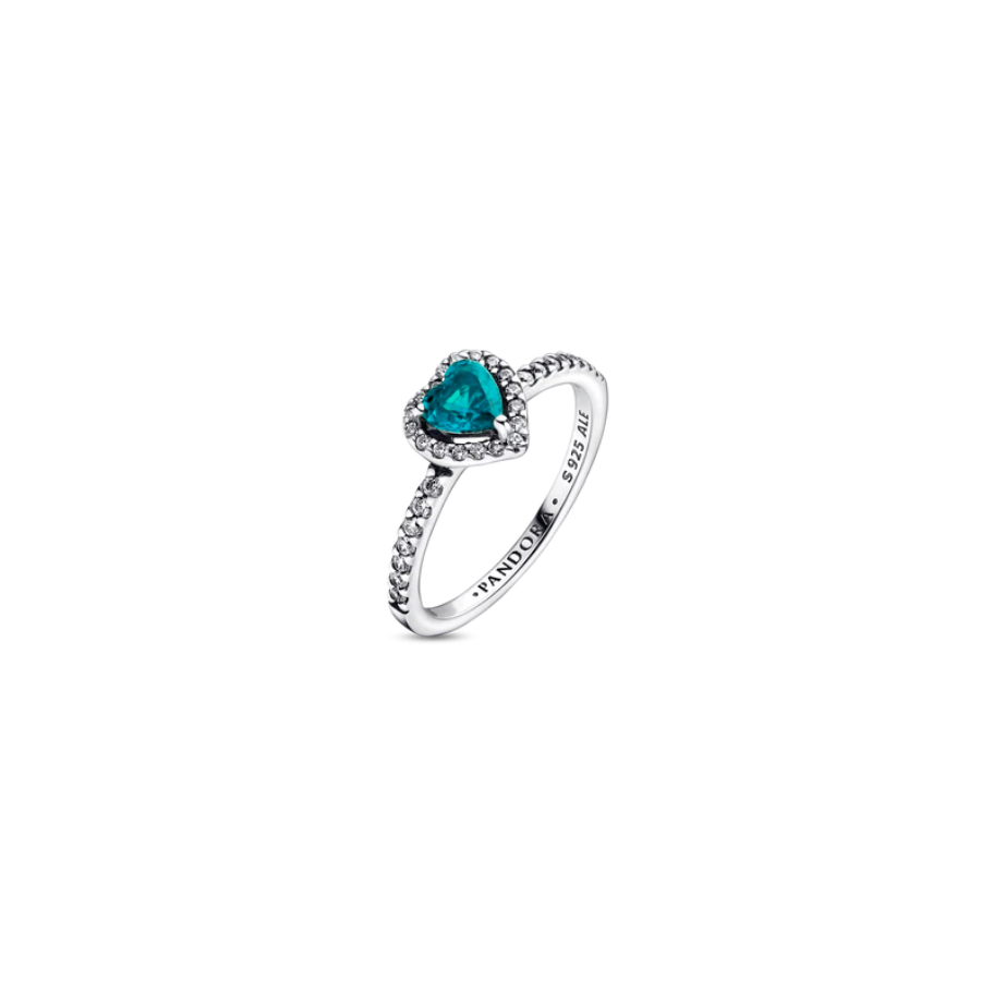 Anillo Corazón Azul PLATA 925