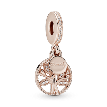 Charm Arbol Familiar Oro Rosa