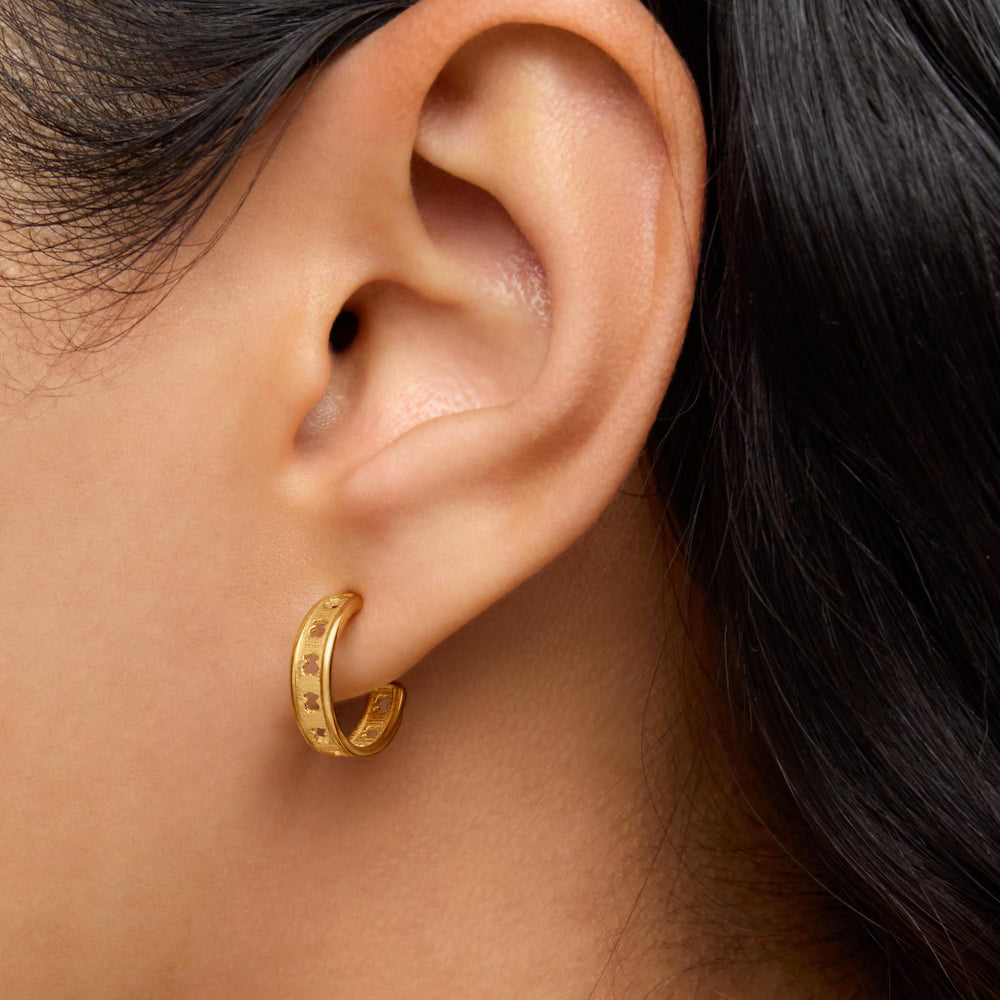 Aretes de aro Bear Row