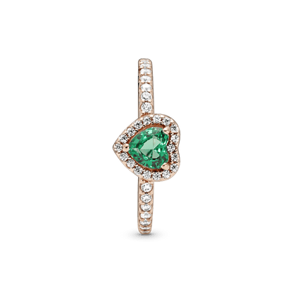 Anillo Corazón Verde PLATA 925