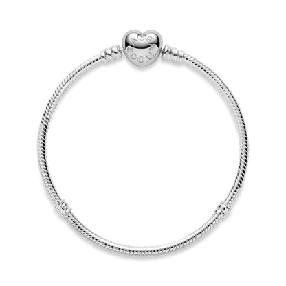 Brazalete Cadena de Serpiente con Broche de Corazón