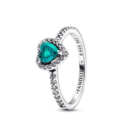 Anillo Corazón Azul PLATA 925