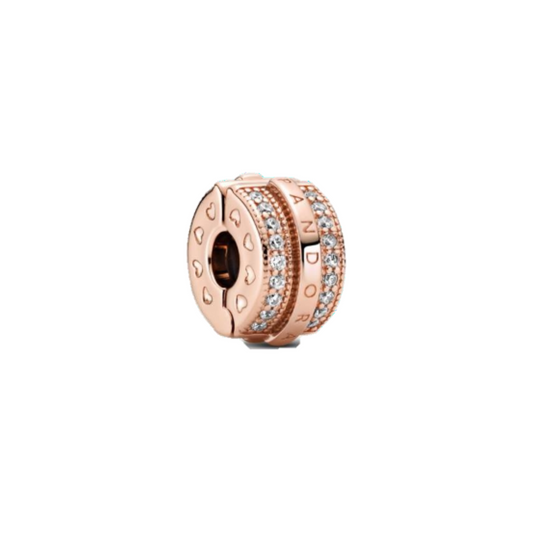 Charm Clip Logo Oro Rosa