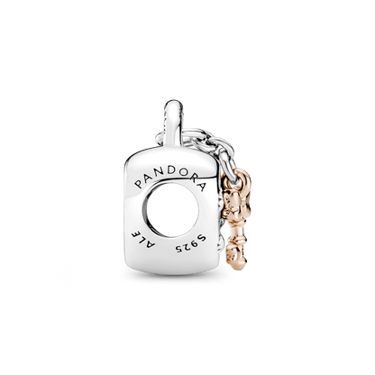 Charm Candado con Mickey Mouse y Minnie Mouse de Disney