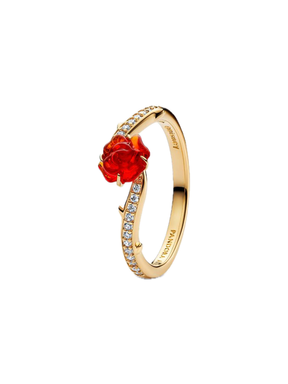 Anillo Rosa Encantada de La Bella y la Bestia