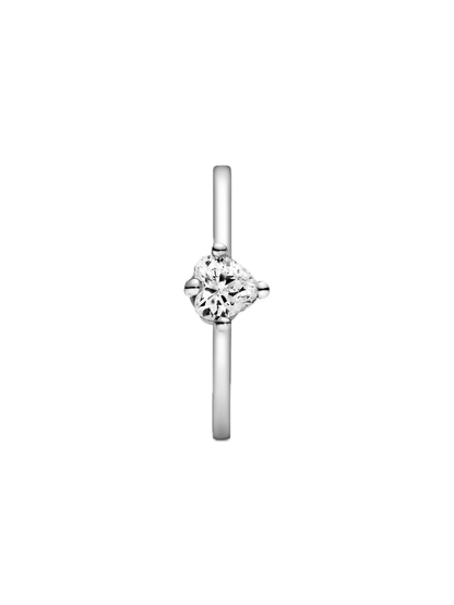 Anillo solitario Corazón Transparente