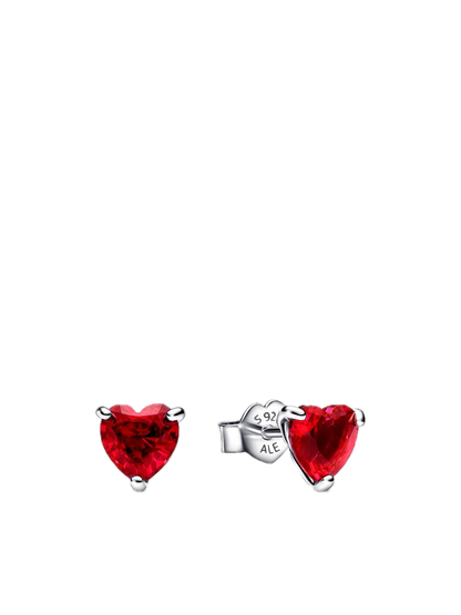 Set de Anillo, Aretes y Collar Corazón rojo