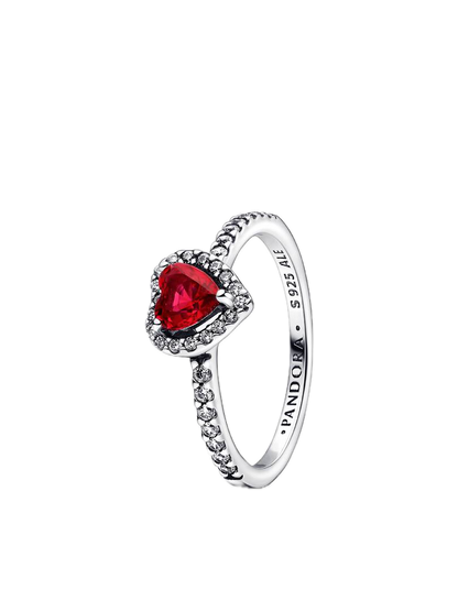 Set de Anillo, Aretes y Collar Corazón rojo