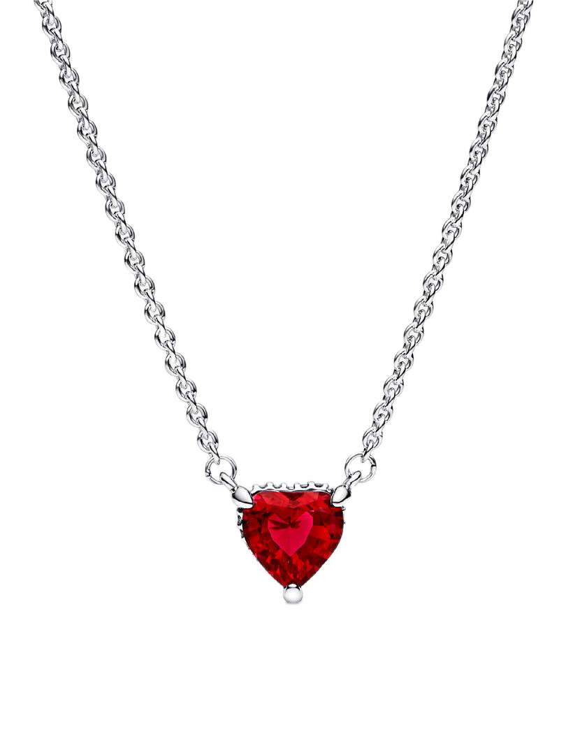 Set de Anillo, Aretes y Collar Corazón rojo