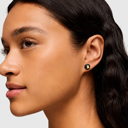 Aretes Oso Fondo Negro