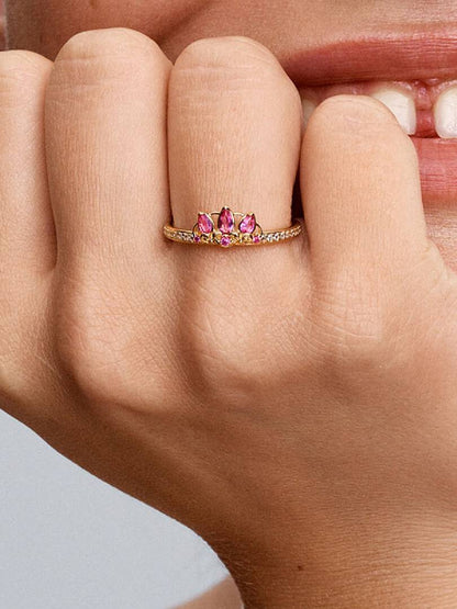 Anillo Tiara Princesa Rapunzel P925