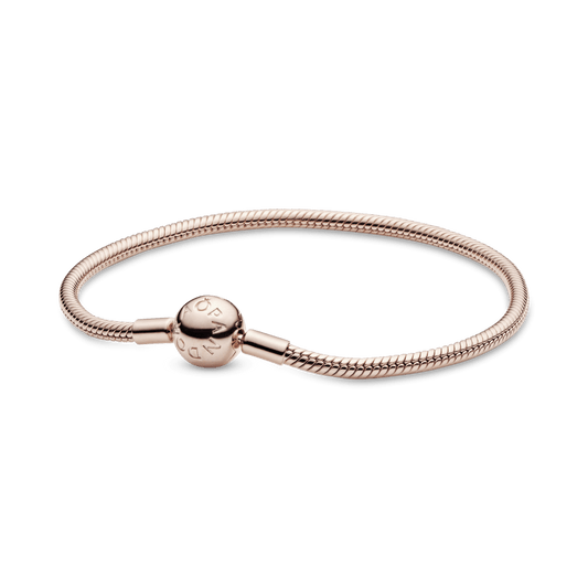 Brazalete Cadena de Serpiente En Oro Rosa