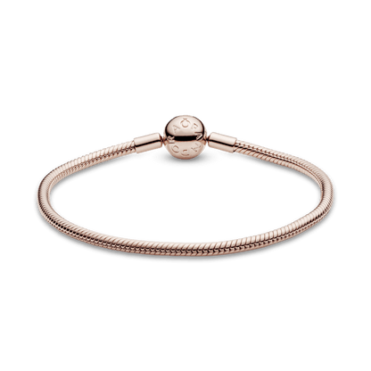 Brazalete Cadena de Serpiente En Oro Rosa