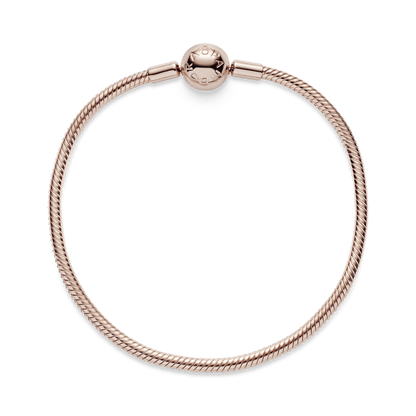 Brazalete Cadena de Serpiente En Oro Rosa