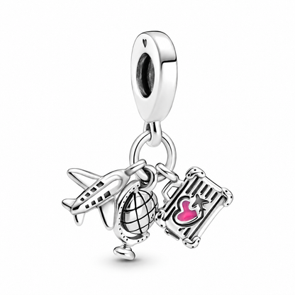 Charm Colgante Avión, Globo y Maleta